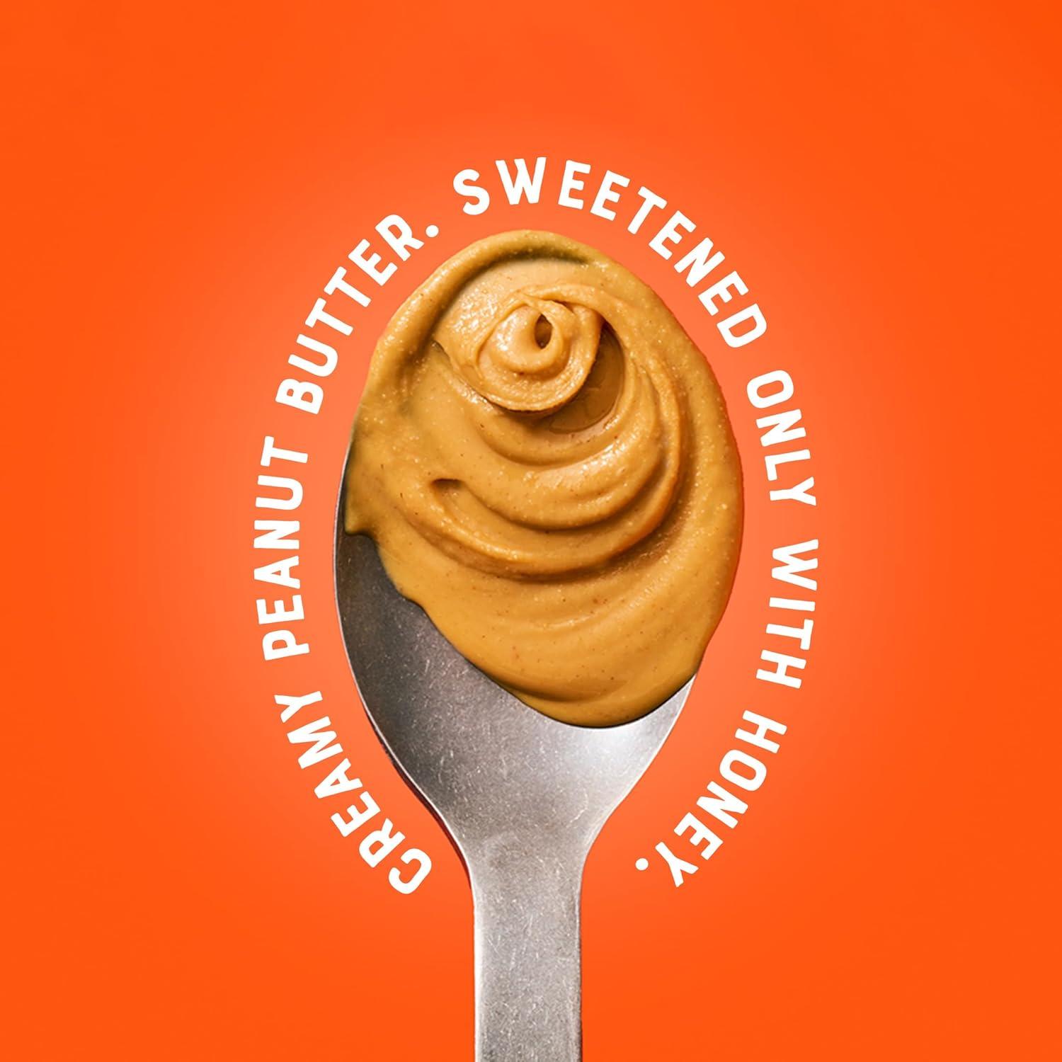 image:imageNates Honey Peanut Butter Creamy AllNatural 3 Real Ingredients Sweetened Only with Pure Honey 15 oz Jar No Refined Sugar No Palm Oil Easy to Stir