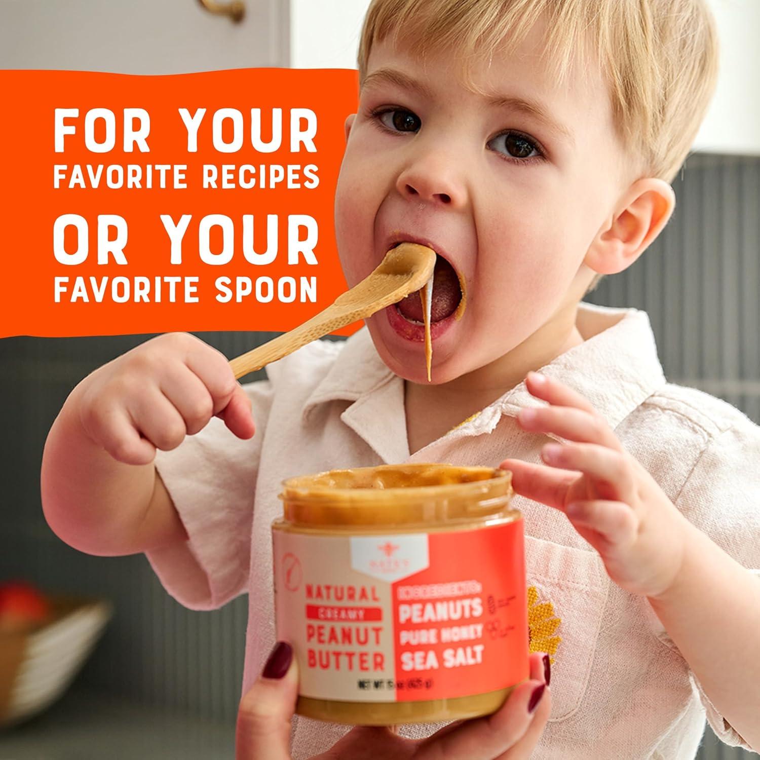 image:imageNates Honey Peanut Butter Creamy AllNatural 3 Real Ingredients Sweetened Only with Pure Honey 15 oz Jar No Refined Sugar No Palm Oil Easy to Stir