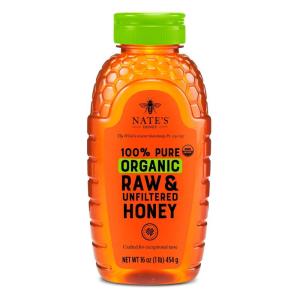 image:imageNates Organic Honey  100 Pure USDA Organic Raw amp Unfiltered Honey  14 oz NoDrip Sustainable Squeeze Pouch  Purity Guarantee No AdditivesBottle
