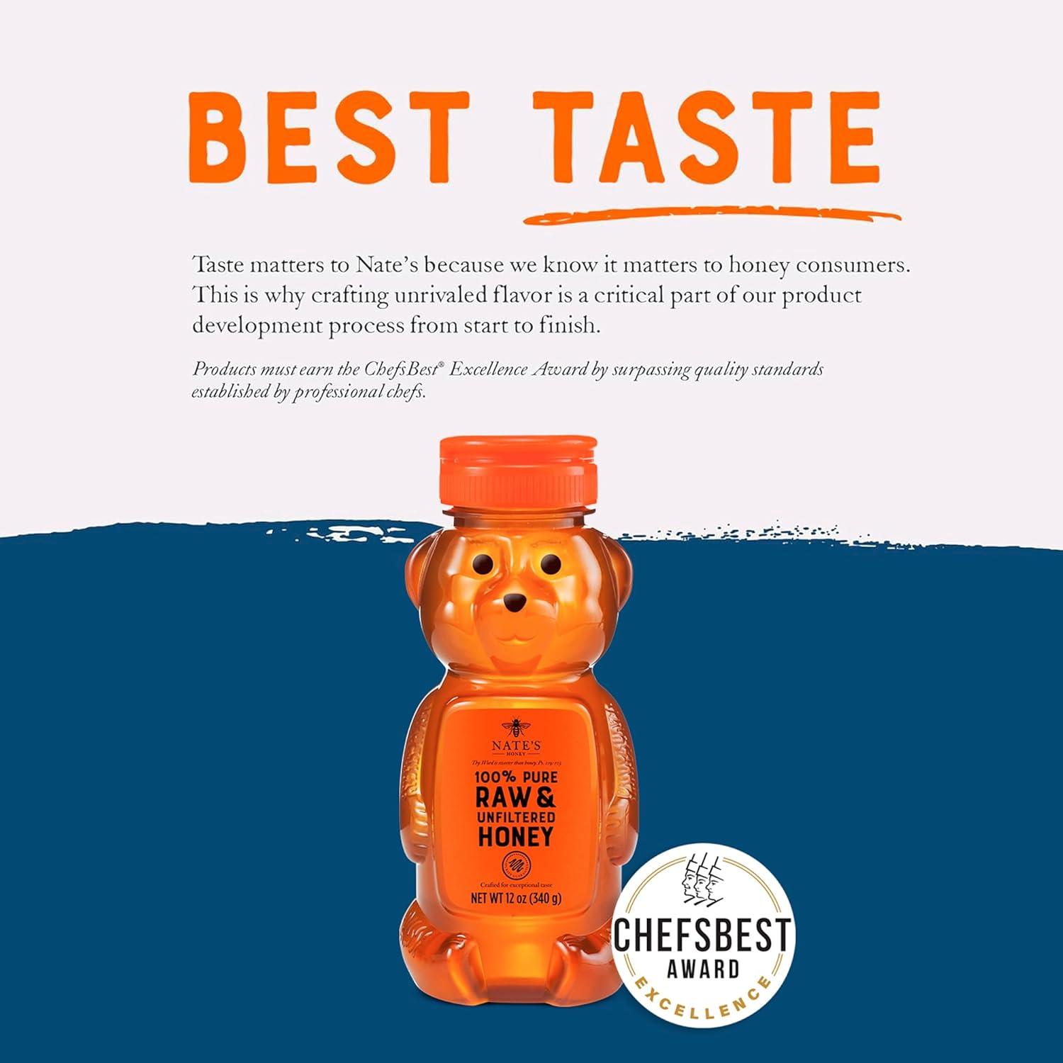 image:imageNates 100 Pure Raw amp Unfiltered Honey AwardWinning Taste 12oz Honey Bear Bottle
