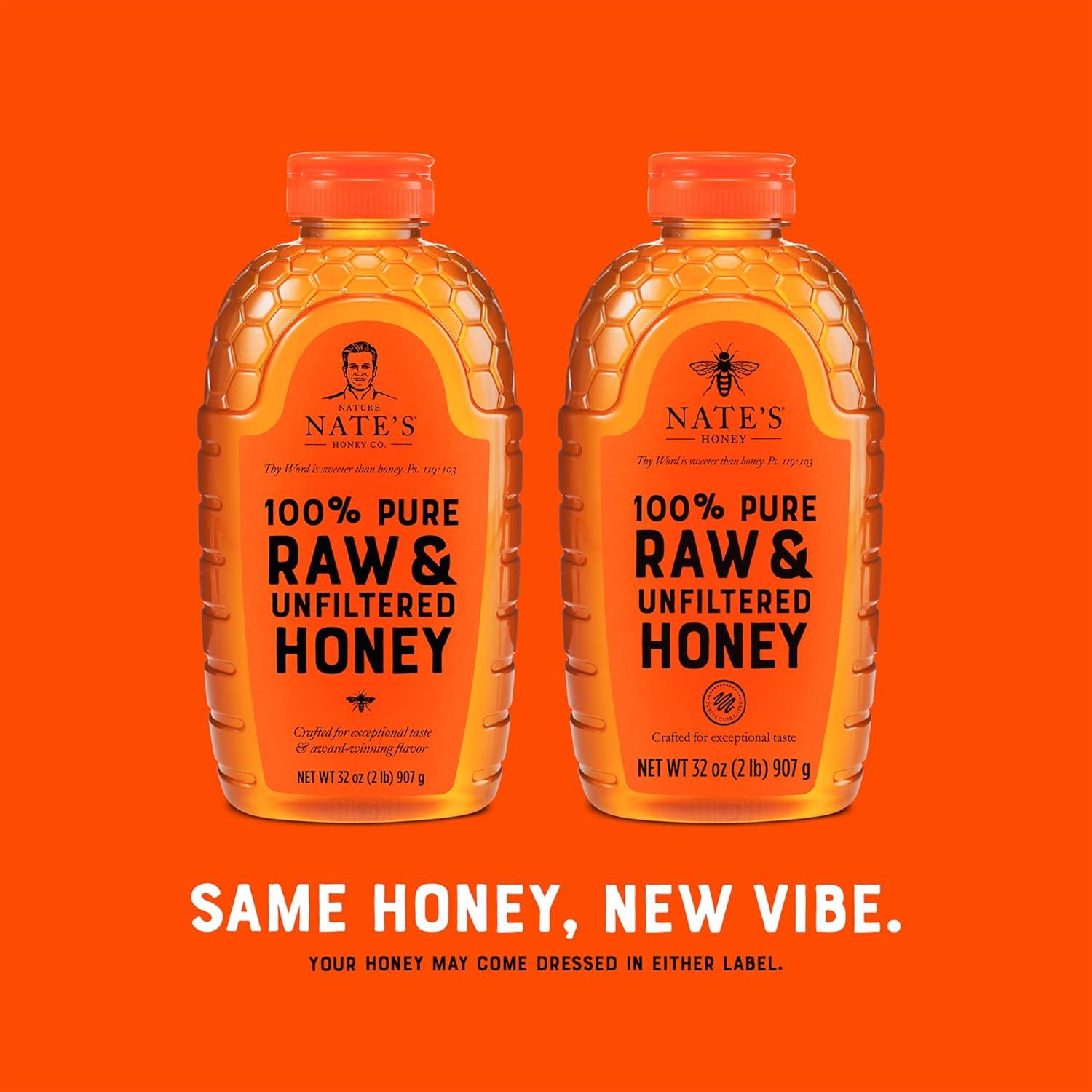 image:imageNates 100 Pure Raw amp Unfiltered Honey AwardWinning Taste 32oz Squeeze Bottle32 Ounce Pack of 1