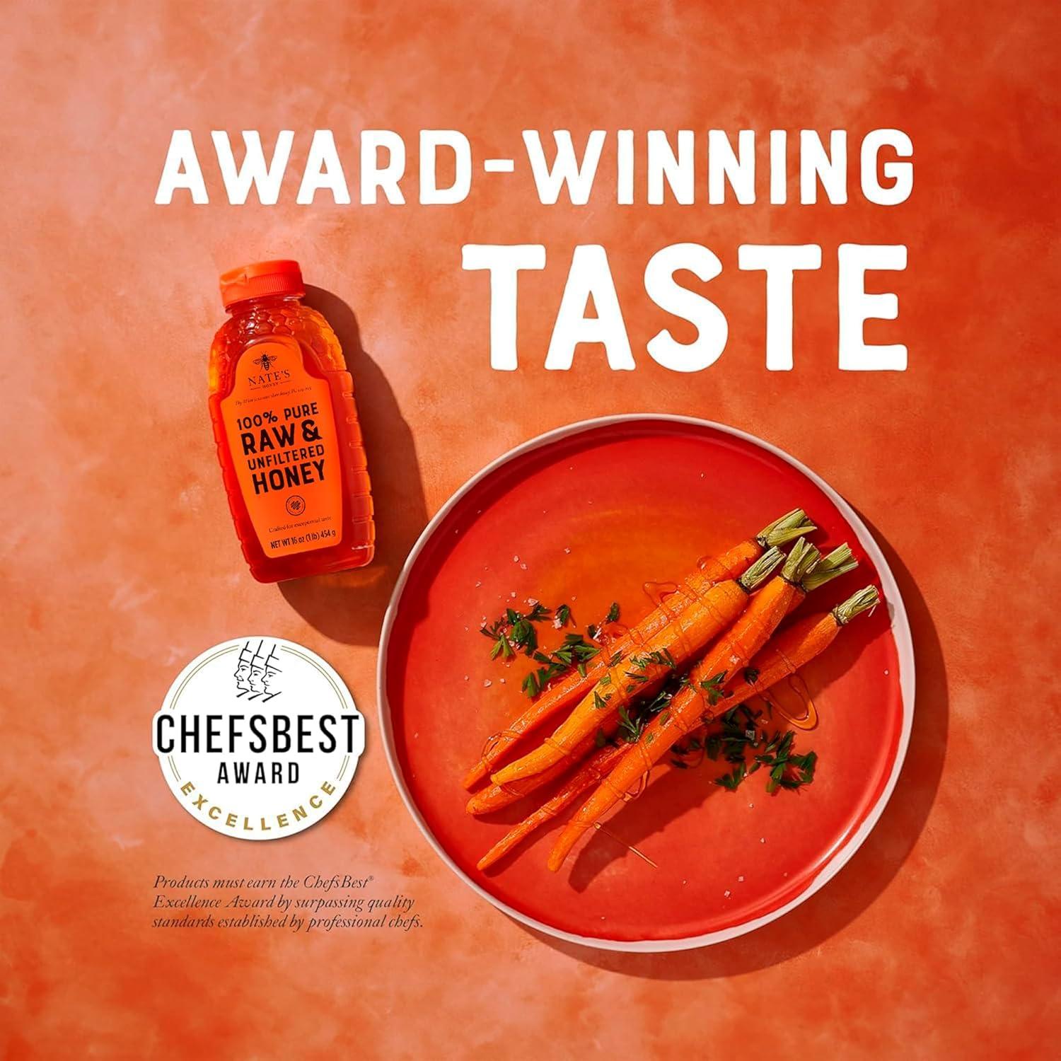 image:imageNates 100 Pure Raw amp Unfiltered Honey AwardWinning Taste 32oz Squeeze Bottle32 Ounce Pack of 1