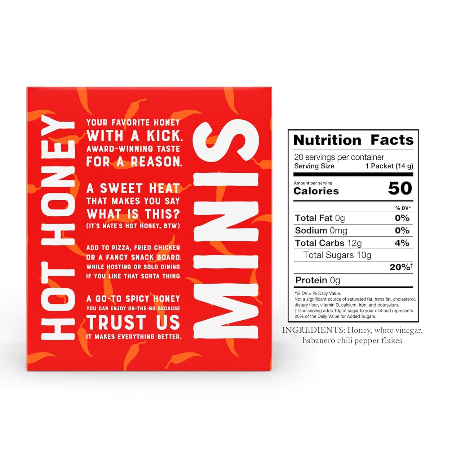 image:imageNates Bulk 400ct Honey Minis SingleServe 100 Pure Raw amp Unfiltered Honey 049oz Packets 400ct boxHot Honey