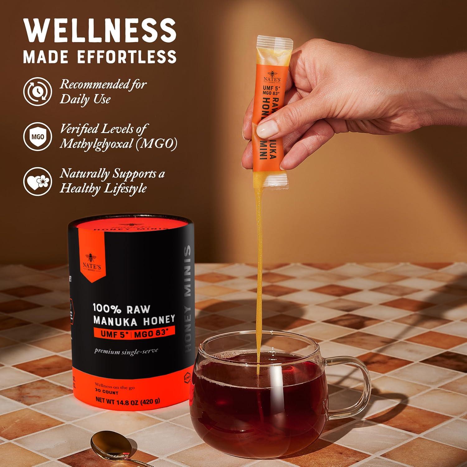 image:imageNates Raw Manuka Honey New Zealand MGO 83 UMF Certified 5 132 oz Squeeze BottleMGO 83 UMF Certified 5