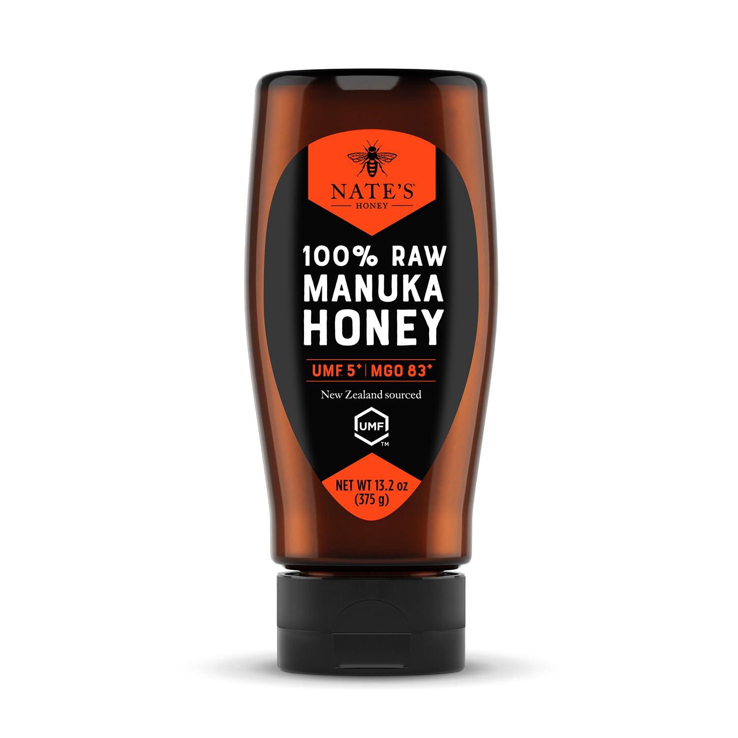 image:imageNates Raw Manuka Honey New Zealand MGO 83 UMF Certified 5 132 oz Squeeze BottleMGO 83 UMF Certified 5