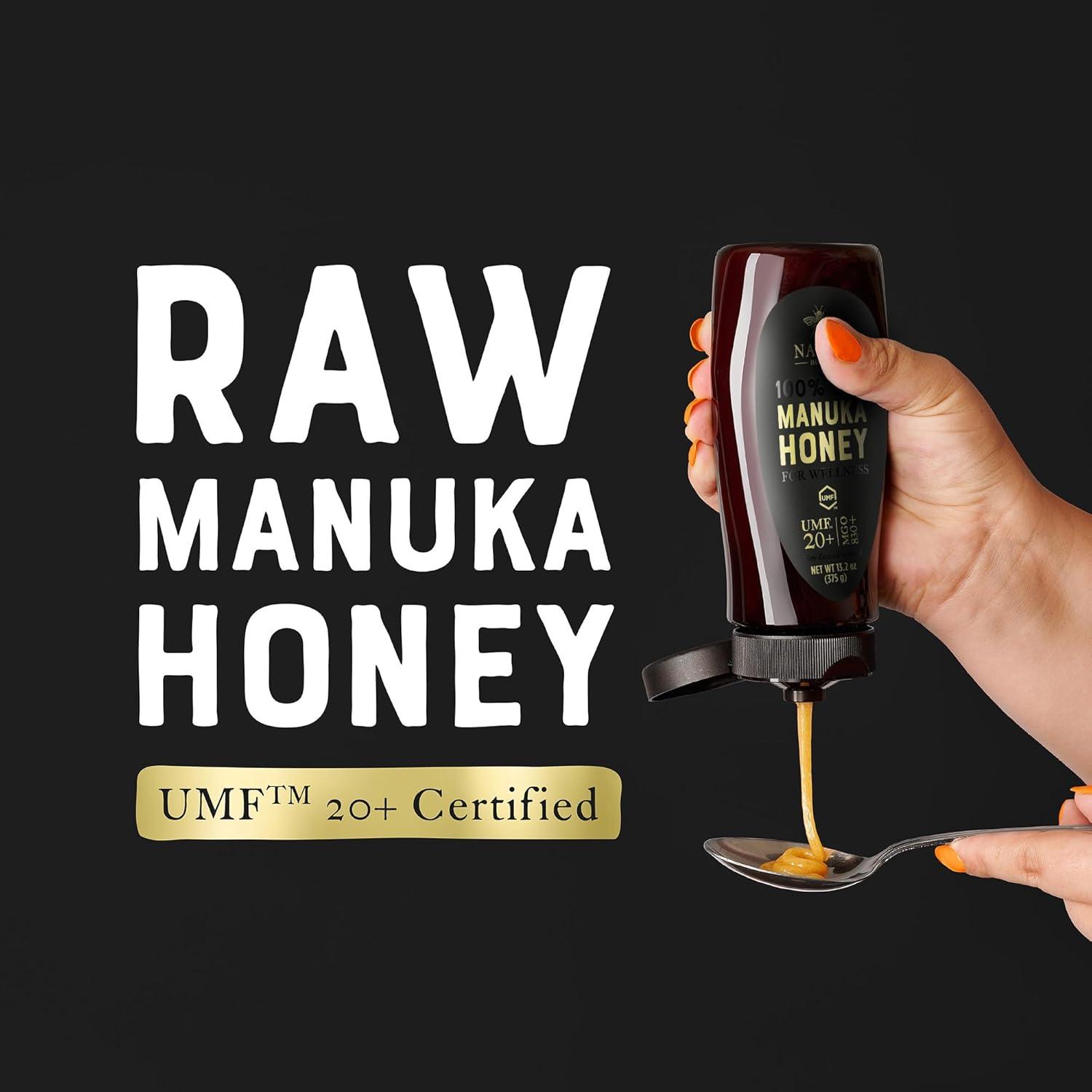 image:imageNates Raw Manuka Honey New Zealand MGO 83 UMF Certified 5 132 oz Squeeze BottleMGO 830 UMF Certified 20