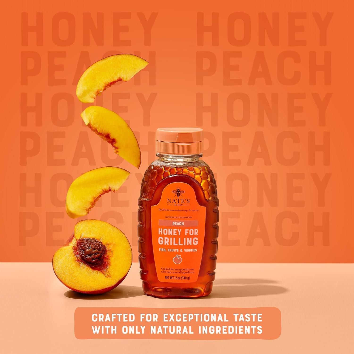 image:imageNates Vanilla Honey for Brunch Made with 100 Pure Honey and Vanilla 12 oz Squeeze Bottle Great for Pancakes Oatmeal Lattes and YogurtPeach