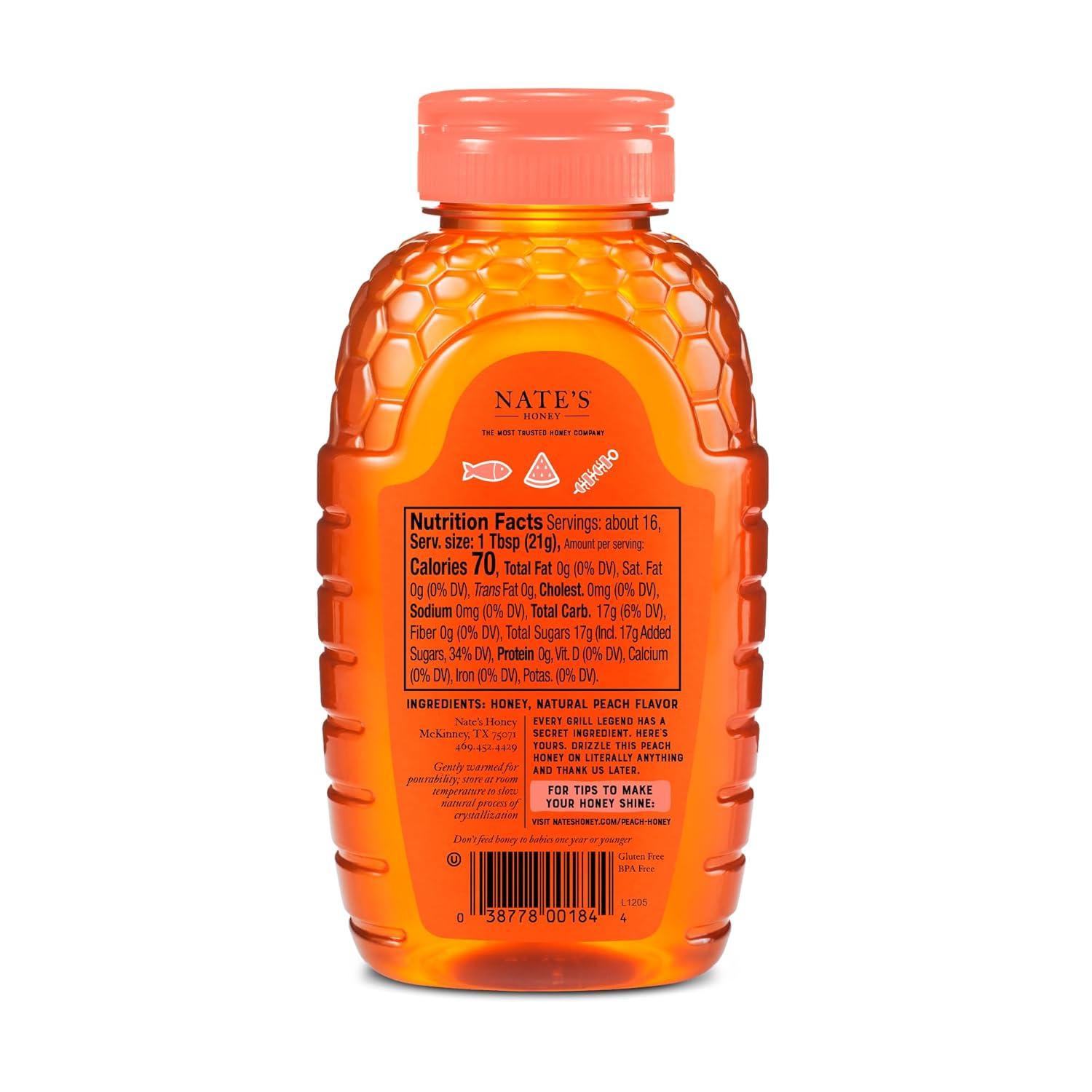 image:imageNates Vanilla Honey for Brunch Made with 100 Pure Honey and Vanilla 12 oz Squeeze Bottle Great for Pancakes Oatmeal Lattes and YogurtPeach