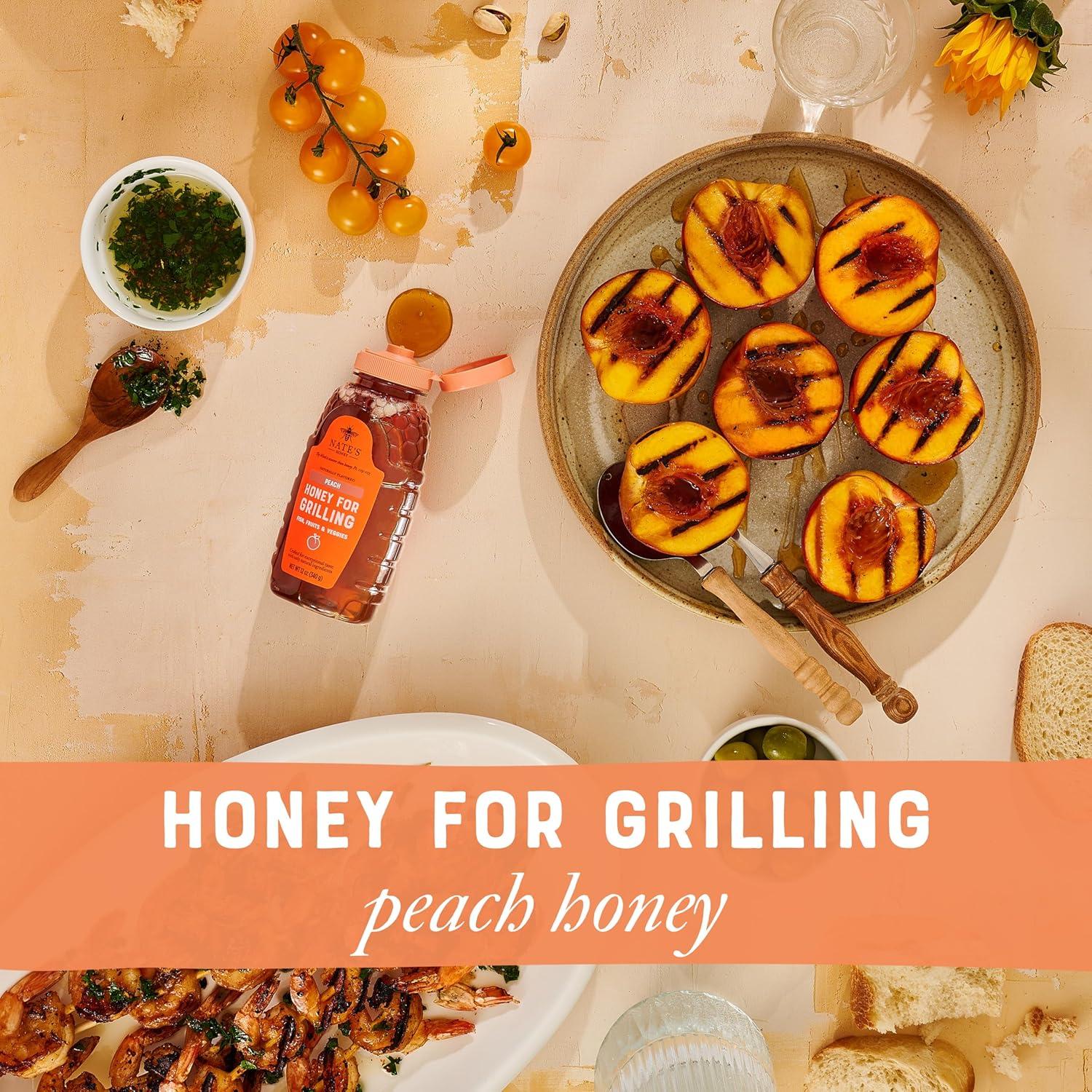 image:imageNates Vanilla Honey for Brunch Made with 100 Pure Honey and Vanilla 12 oz Squeeze Bottle Great for Pancakes Oatmeal Lattes and YogurtPeach
