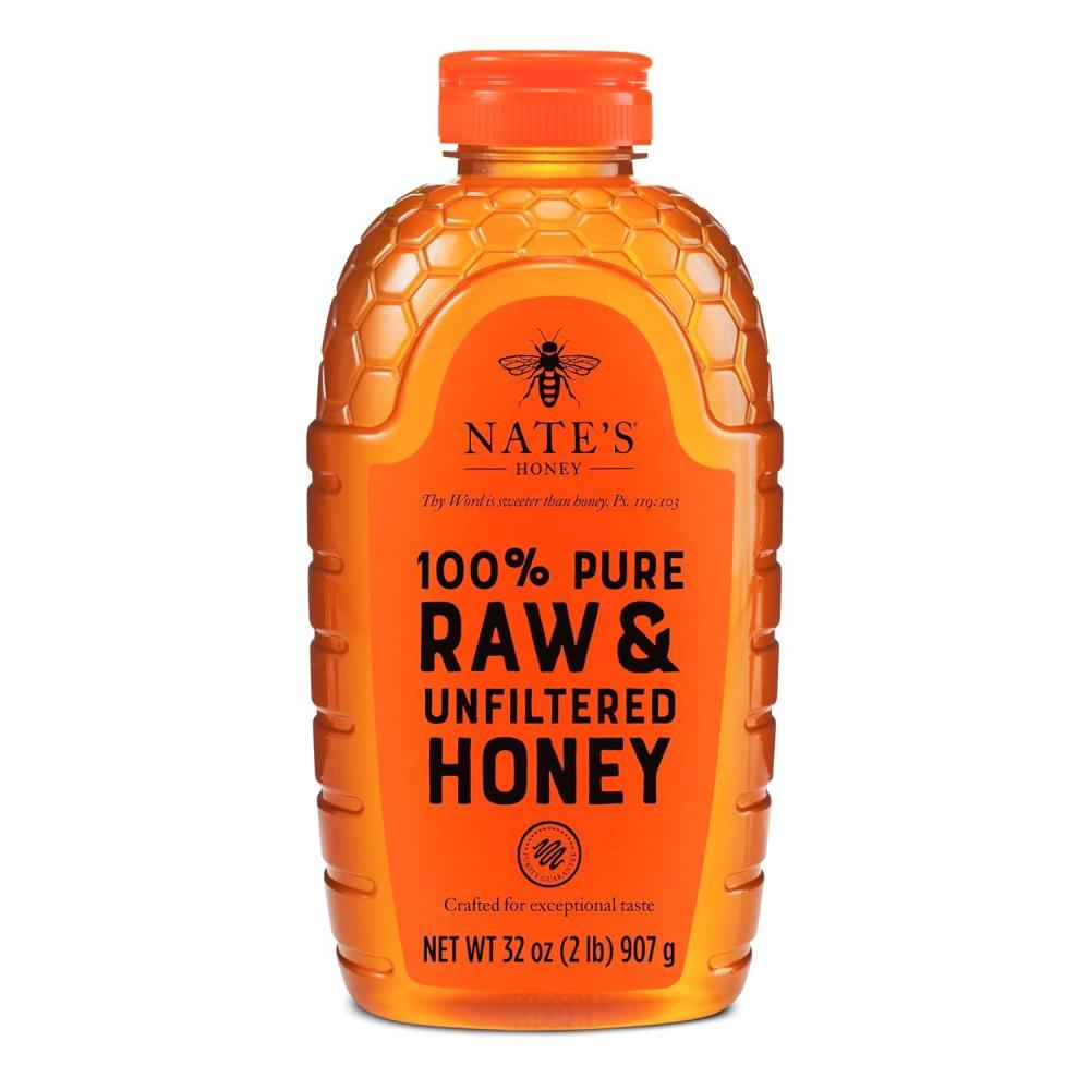 image:imageNates 100 Pure Raw amp Unfiltered Honey AwardWinning Taste 32oz Squeeze Bottle32 Ounce Pack of 1