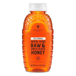 image:imageNates California 100 Pure Raw amp Unfiltered Honey  16 oz Squeeze Bottle  Allnatural Sweetener16 Ounce Pack of 1