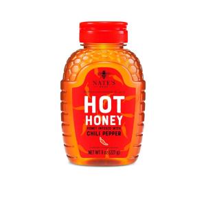 image:imageNates Hot Honey  100 Pure Honey Infused with Habanero Chili Pepper Flakes Awardwinning Taste  8 oz Squeeze Bottle8 Ounce Pack of 1