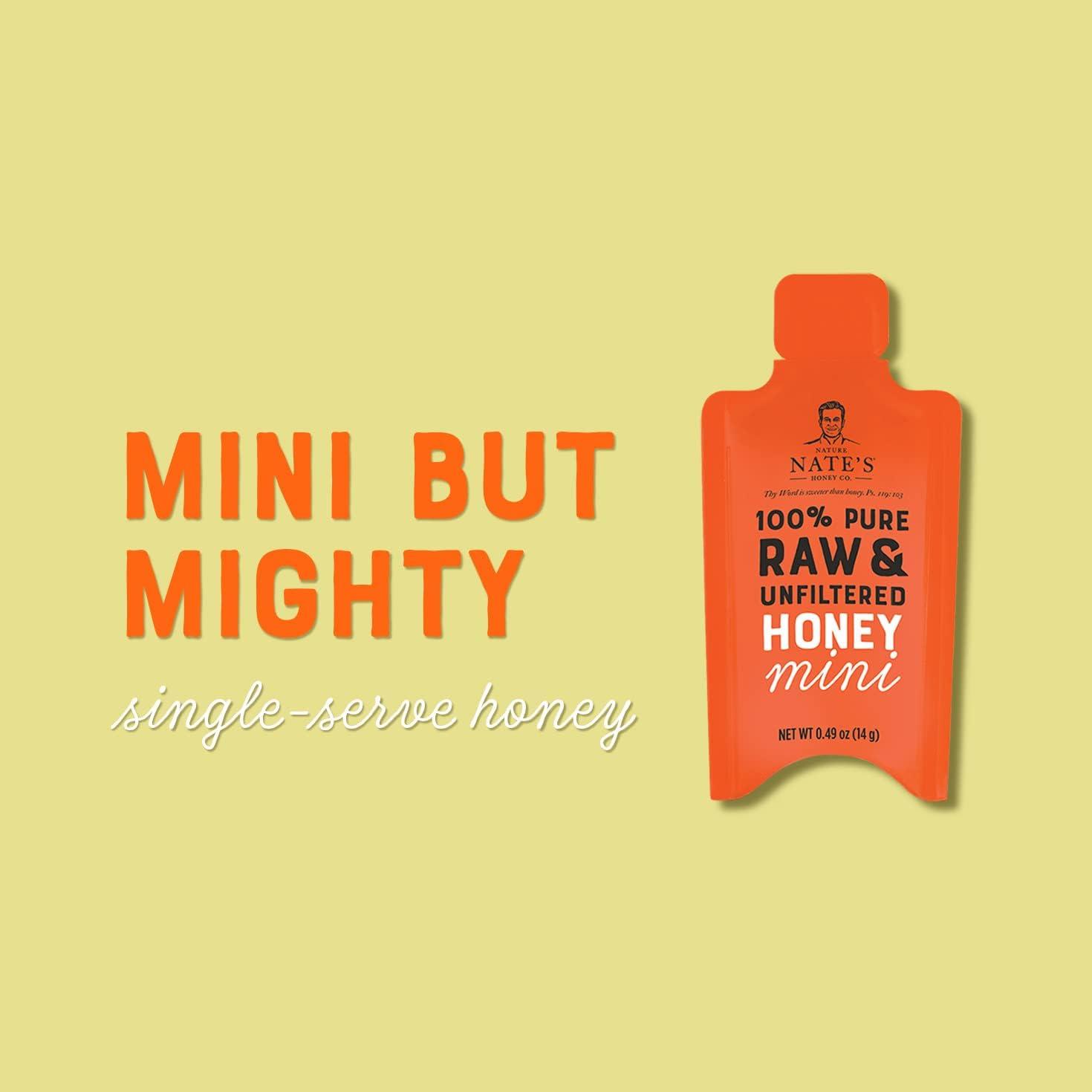 image:imageNates Organic Honey Minis SingleServe Organic 100 Pure Raw amp Unfiltered Honey 20 Count Box USDA Certified Convenient Packs for Travel and Everyday Use 049oz PacketsClassic Honey