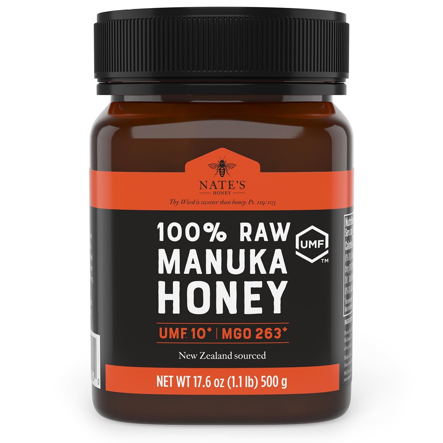 image:imageNates Organic Manuka Honey MGO 300 UMF 11 132 oz Squeeze Bottle USDA Certified OrganicMGO 263 UMF Certified 10