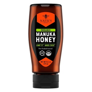 image:imageNates Organic Manuka Honey MGO 300  UMF 11  132 oz Squeeze Bottle  USDA Certified OrganicOrganic MGO 300  UMF Certified 11
