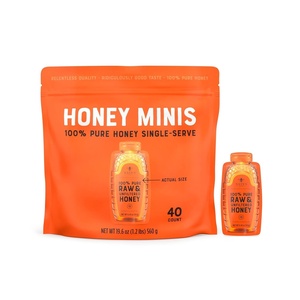 image:imageNates Honey Minis  SingleServe 100 Pure Raw amp Unfiltered Honey  049oz Packets 40ct Resealable Bag049 Ounce Pack of 40